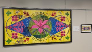 La mosaïque collective créée par les personnes participants à l'activité